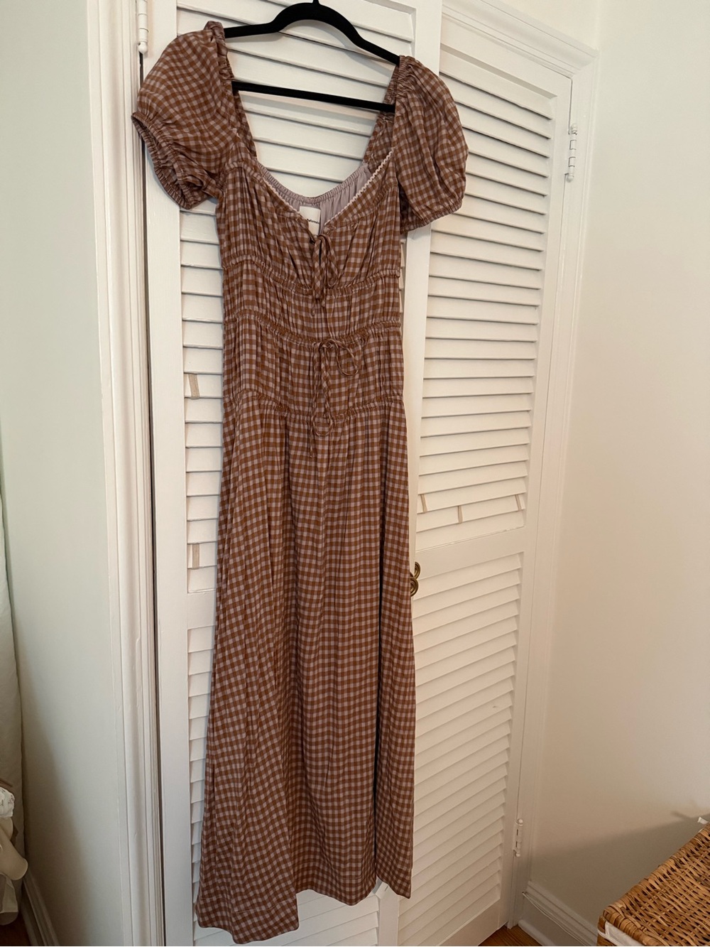 Reformation Rhett Gingham Midi Dress NWT Size 6 - Picture 4 of 7